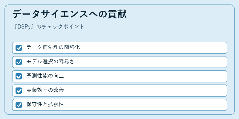 データサイエンスへの貢献