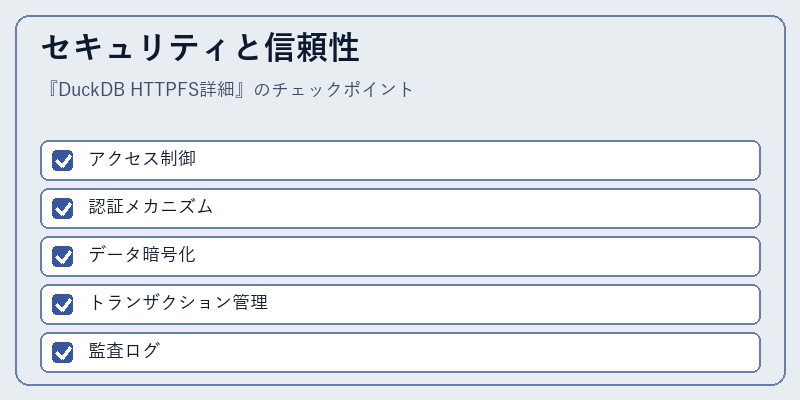 セキュリティと信頼性