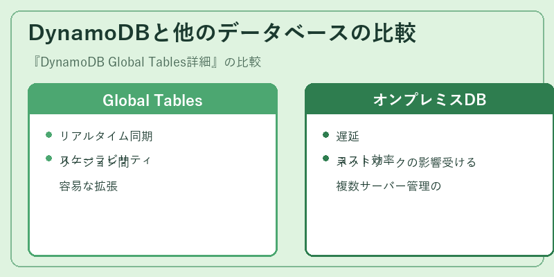 DynamoDBと他のデータベースの比較