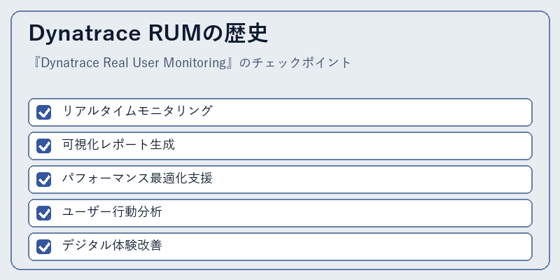 Dynatrace RUMの歴史
