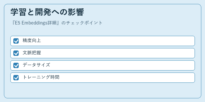 学習と開発への影響