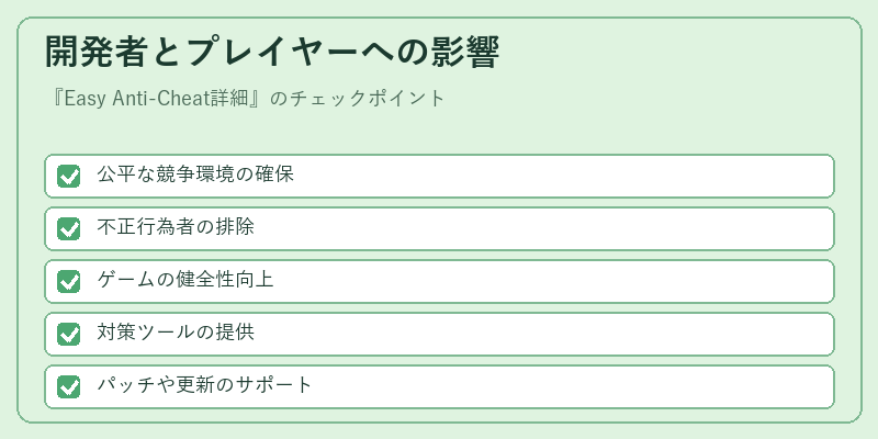 開発者とプレイヤーへの影響