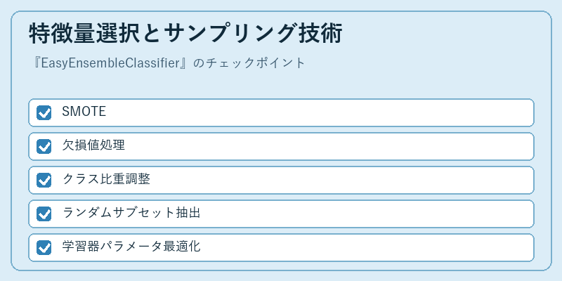 特徴量選択とサンプリング技術
