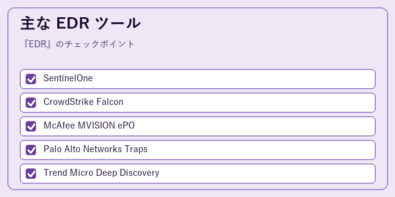 主な EDR ツール