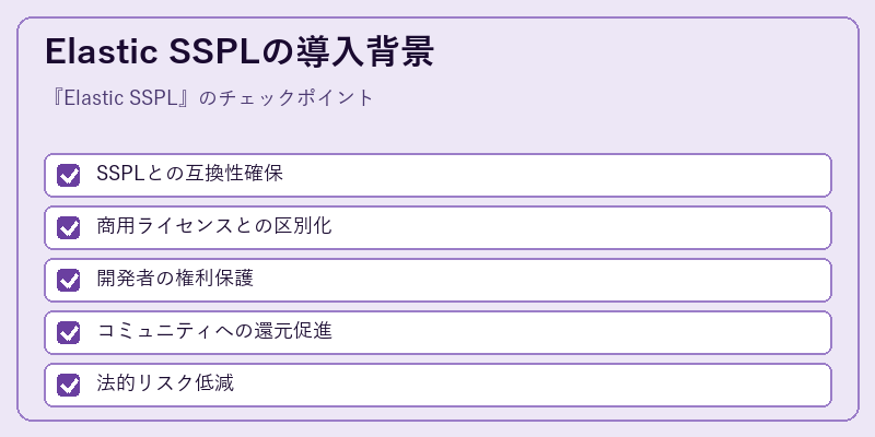 Elastic SSPLの導入背景