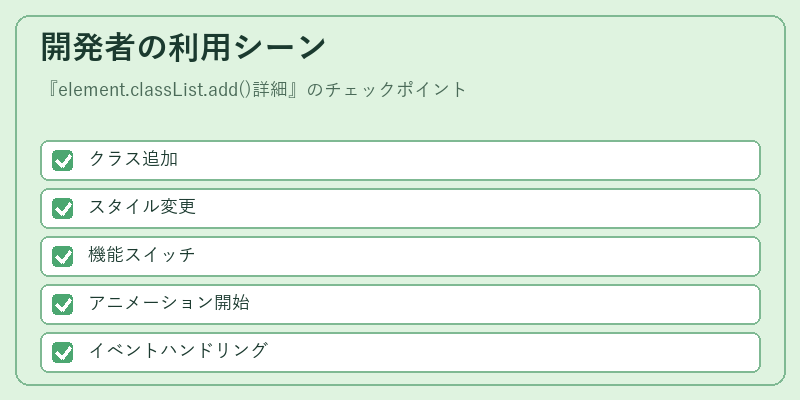 開発者の利用シーン