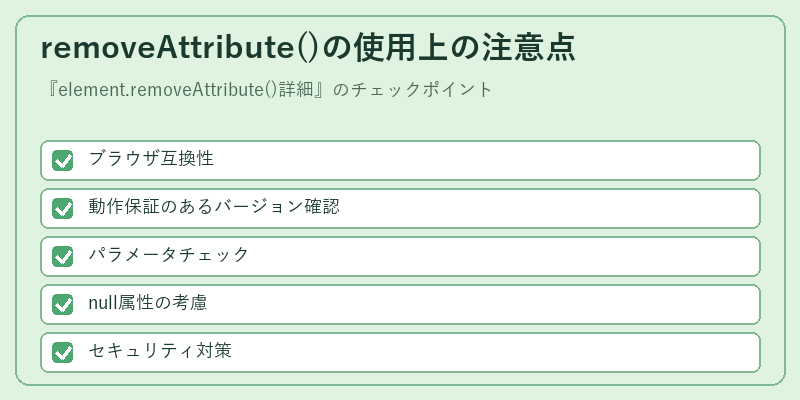 removeAttribute()の使用上の注意点