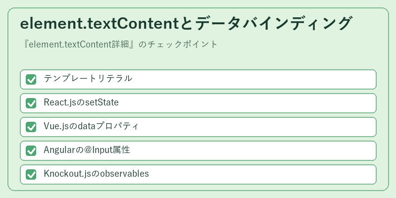 element.textContentとデータバインディング