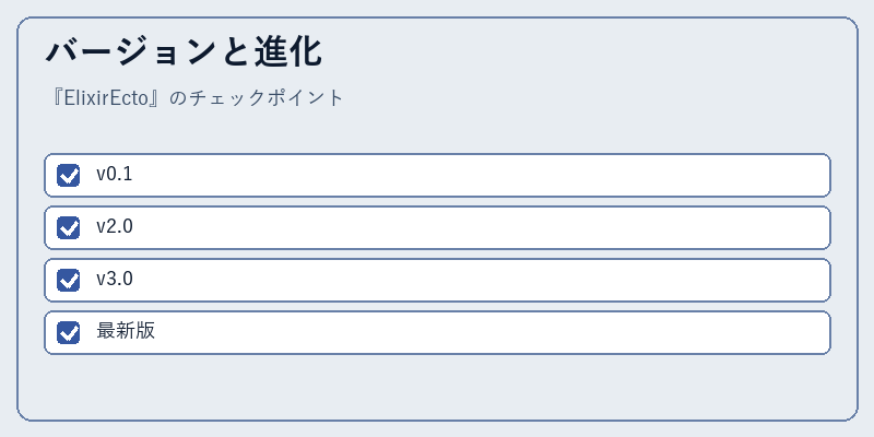 バージョンと進化