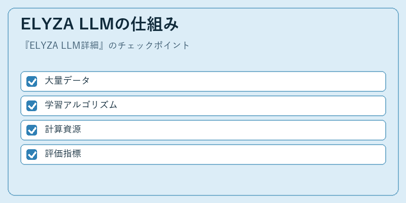 ELYZA LLMの仕組み