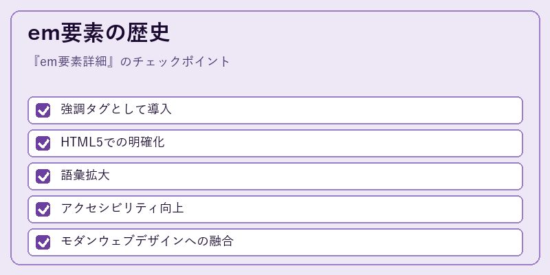 em要素の歴史