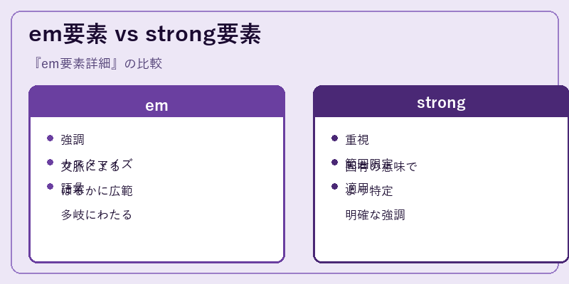 em要素 vs strong要素