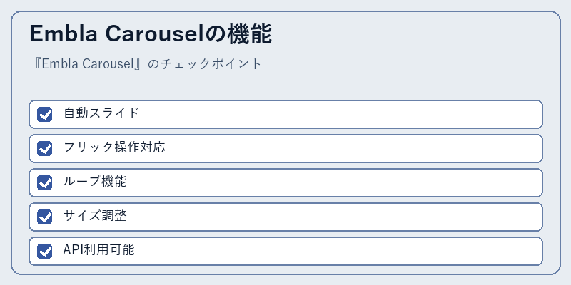 Embla Carouselの機能