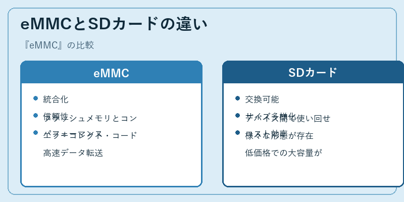 eMMCとSDカードの違い