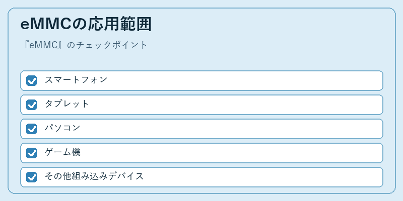eMMCの応用範囲