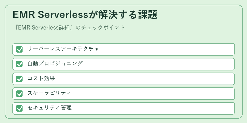 EMR Serverlessが解決する課題