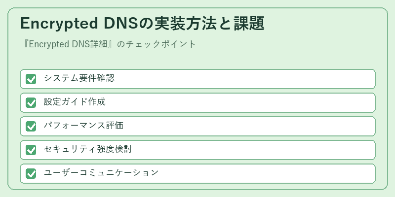 Encrypted DNSの実装方法と課題