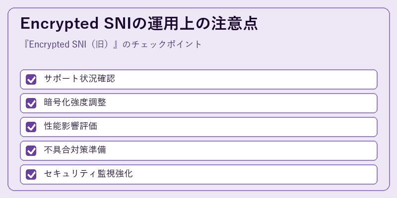 Encrypted SNIの運用上の注意点