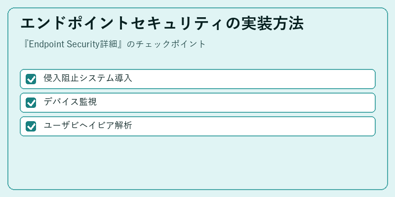 エンドポイントセキュリティの実装方法