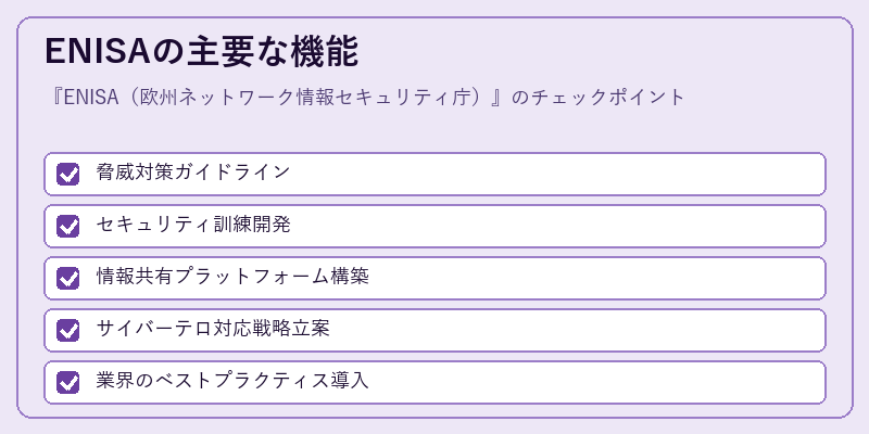 ENISAの主要な機能