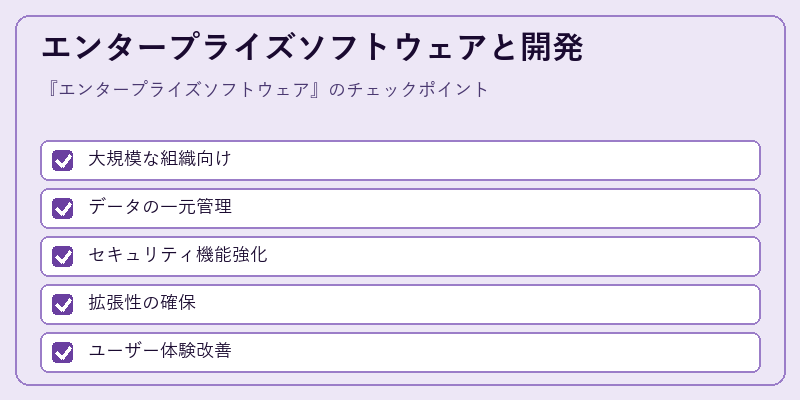 エンタープライズソフトウェアと開発