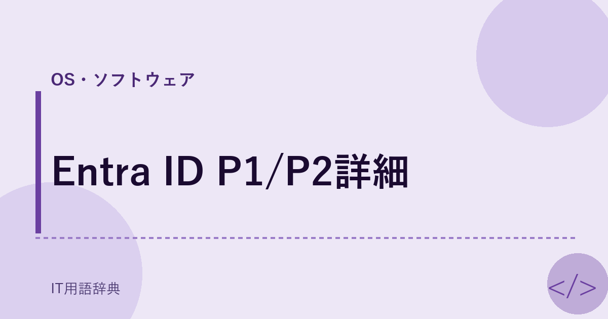 Entra ID P1/P2詳細 アイキャッチ