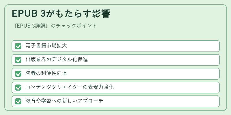 EPUB 3がもたらす影響