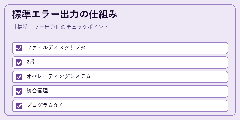 標準エラー出力の仕組み