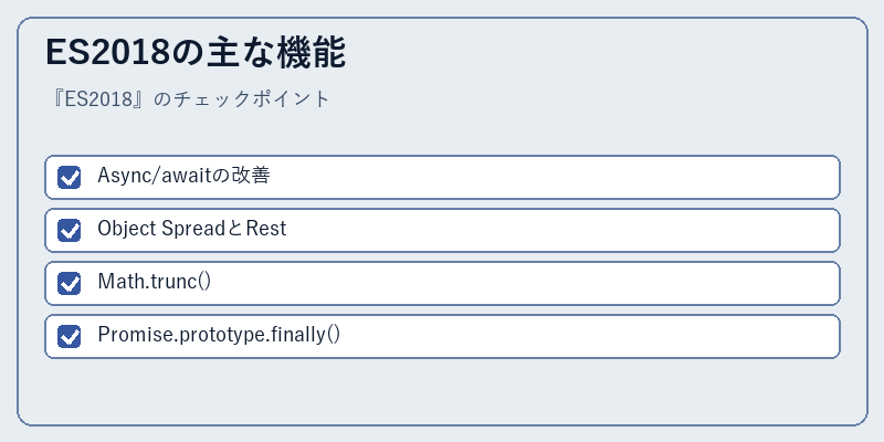 ES2018の主な機能