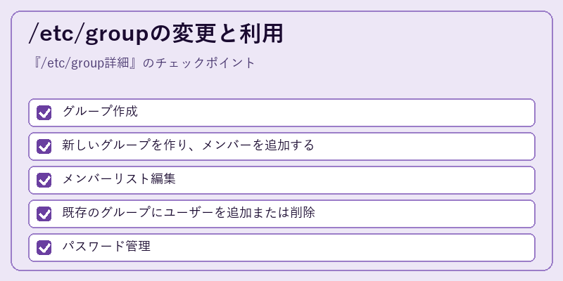 /etc/groupの変更と利用
