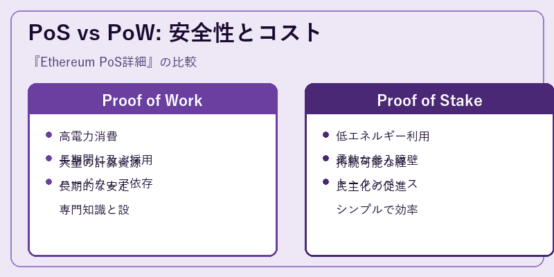 PoS vs PoW: 安全性とコスト