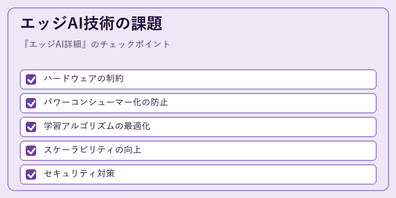 エッジAI技術の課題