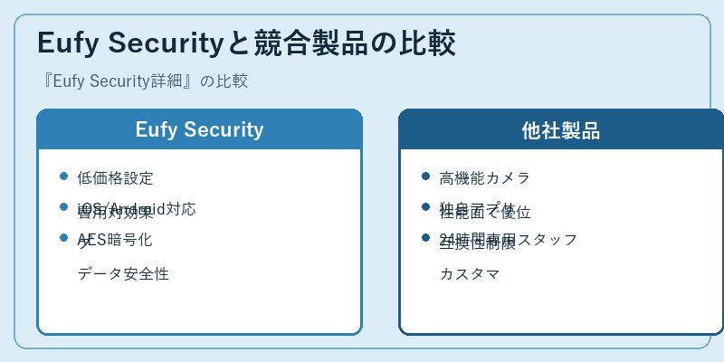 Eufy Securityと競合製品の比較
