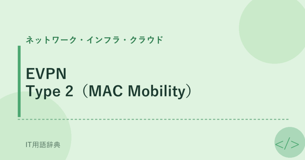 EVPN Type 2（MAC Mobility） アイキャッチ