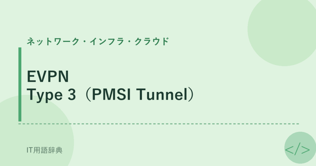 EVPN Type 3（PMSI Tunnel） アイキャッチ