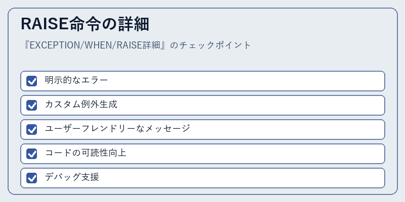 RAISE命令の詳細