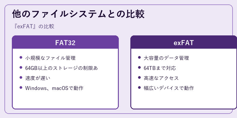 他のファイルシステムとの比較