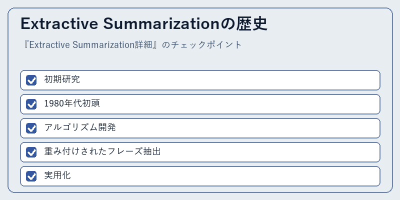 Extractive Summarizationの歴史