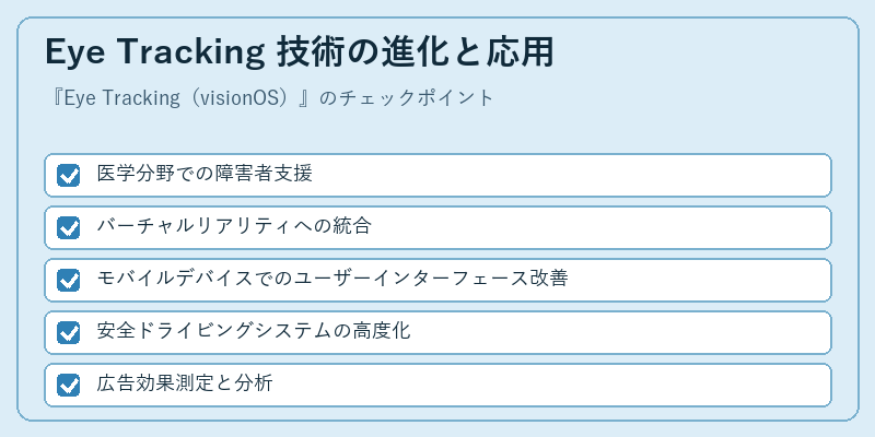 Eye Tracking 技術の進化と応用