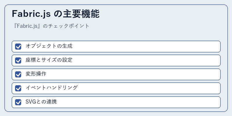 Fabric.js の主要機能