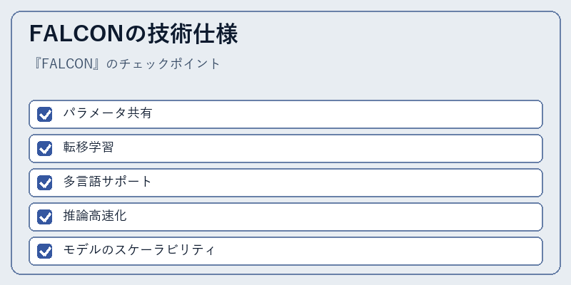 FALCONの技術仕様