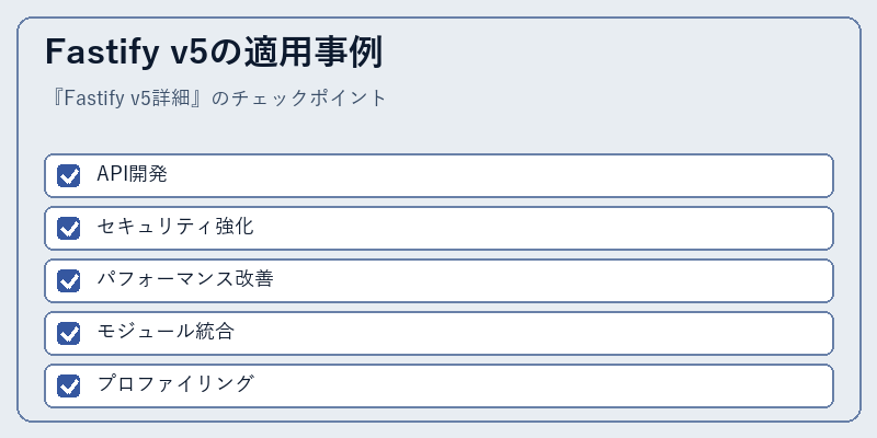 Fastify v5の適用事例