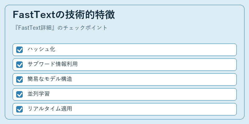 FastTextの技術的特徴