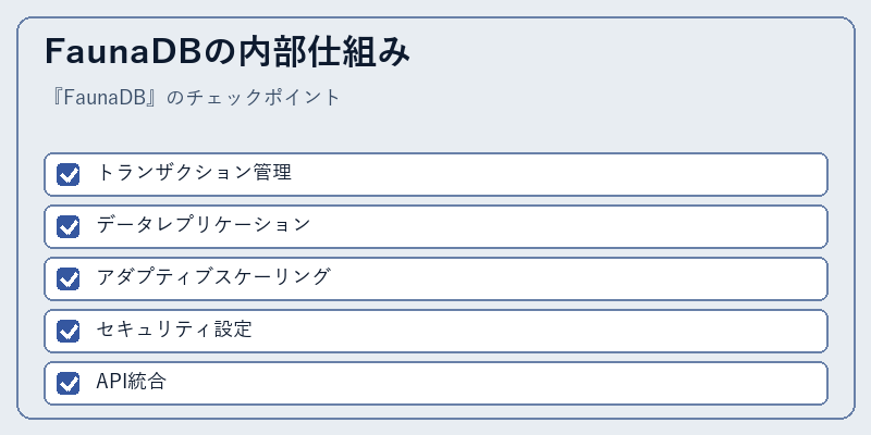 FaunaDBの内部仕組み