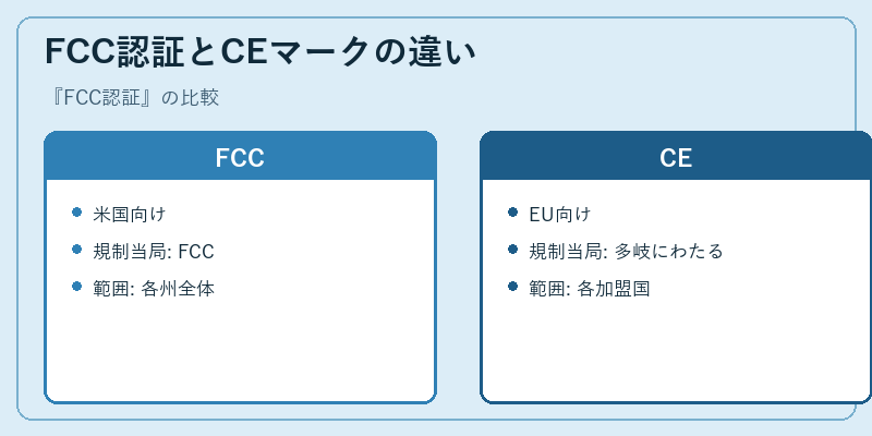 FCC認証とCEマークの違い