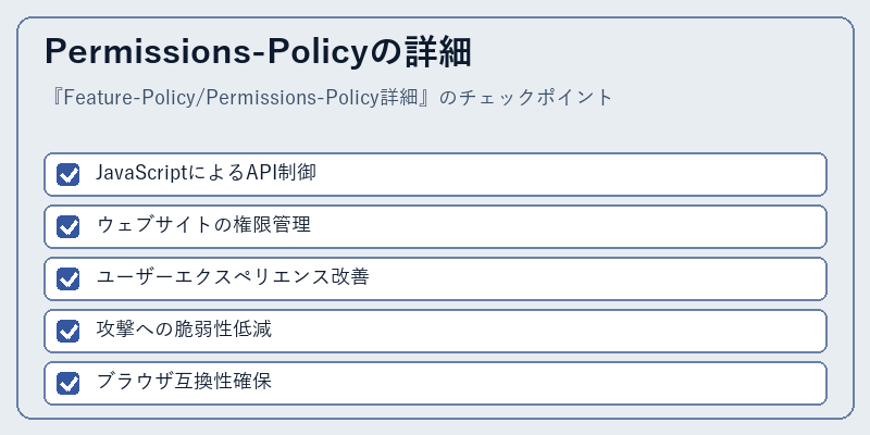 Permissions-Policyの詳細
