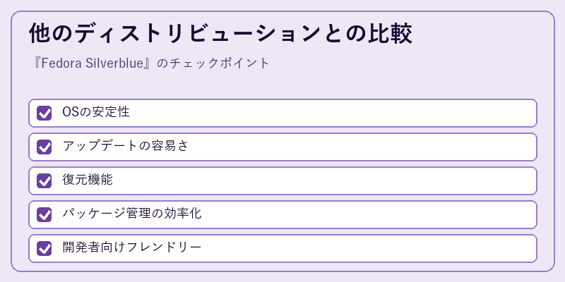 他のディストリビューションとの比較