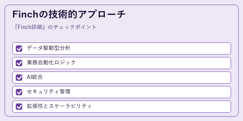 Finchの技術的アプローチ