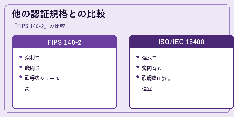 他の認証規格との比較