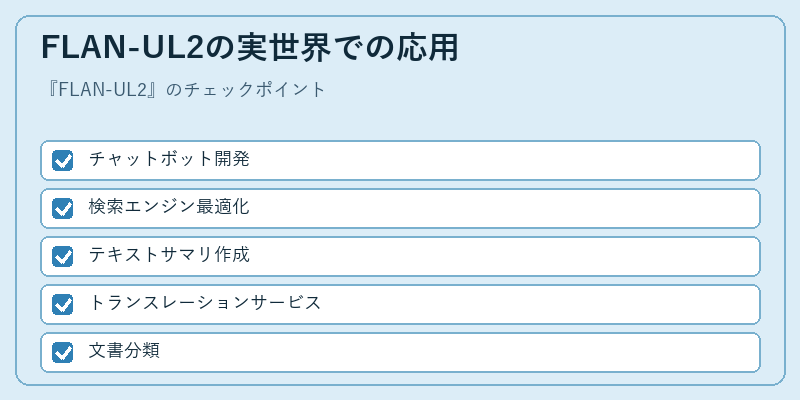 FLAN-UL2の実世界での応用